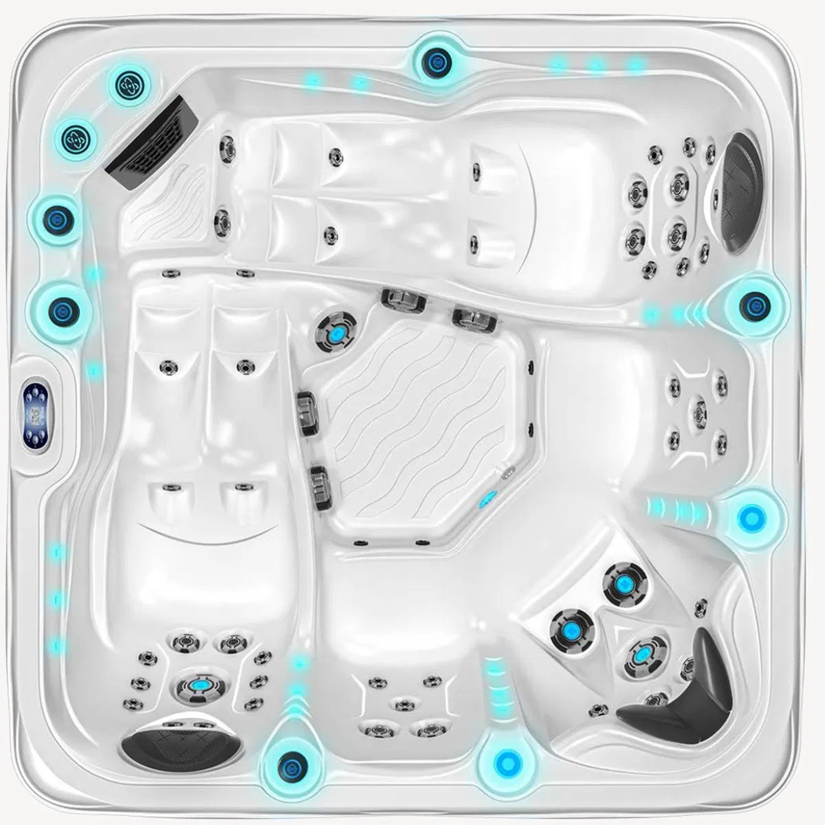 Горячая ванна SPA на 4 персоны, уличная