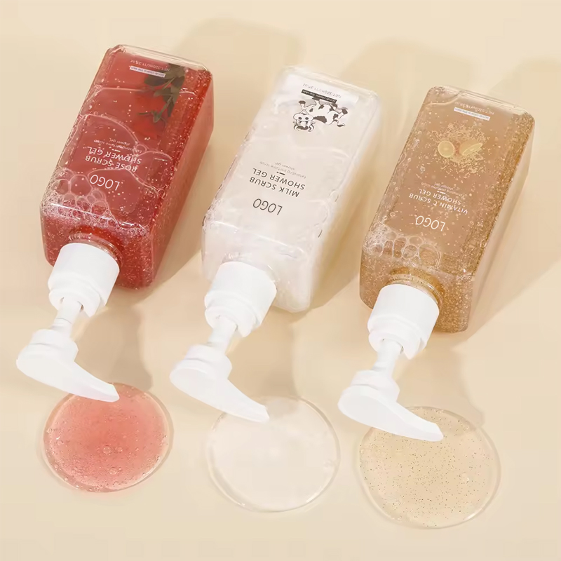 Ditong Private Label Moisturizing Whitening Exfoliating Shower Gel Natural Organic Fruit Scrub Body Wash for Women & Men