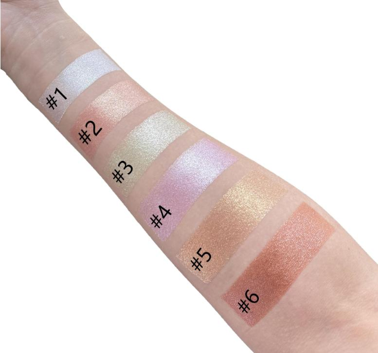 6 Colors Single Palette Highlighter Powder Sweatproof Charming Cusomizable Manufature Face Makeup
