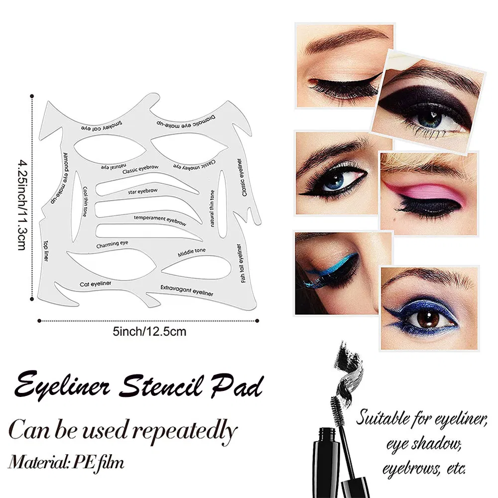 Quick Makeup Eyeliner Molds Eyeshadow Stencil Pad