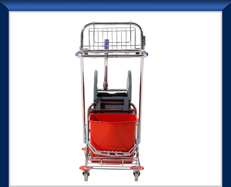 Plastic Dual Bucket Wringer Trolley (YG-087)