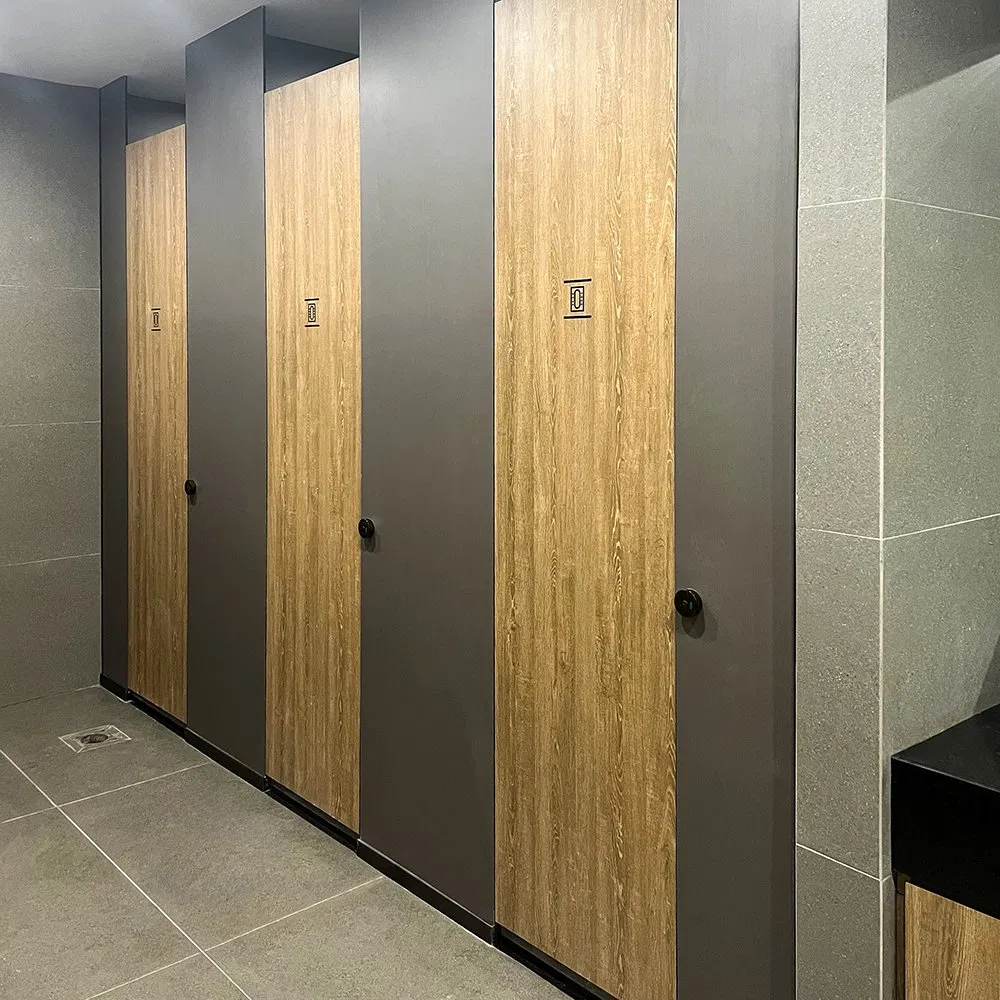 Durable Debo 10mm Thickness Anti-Bacterial Compact Density Fiberboard Toilet Cubicle