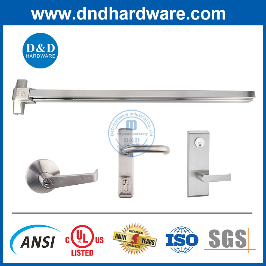 Commercial UL Listed Two Point Locking Door Steel Panic Bar Exit Device