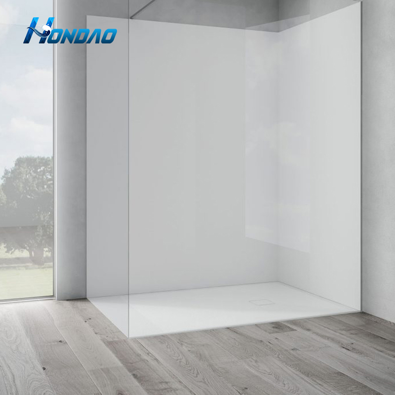 2022 Factory Direct Supply Smooth Texture Solid Surface Shower Base Artificial Stone Shower Pan