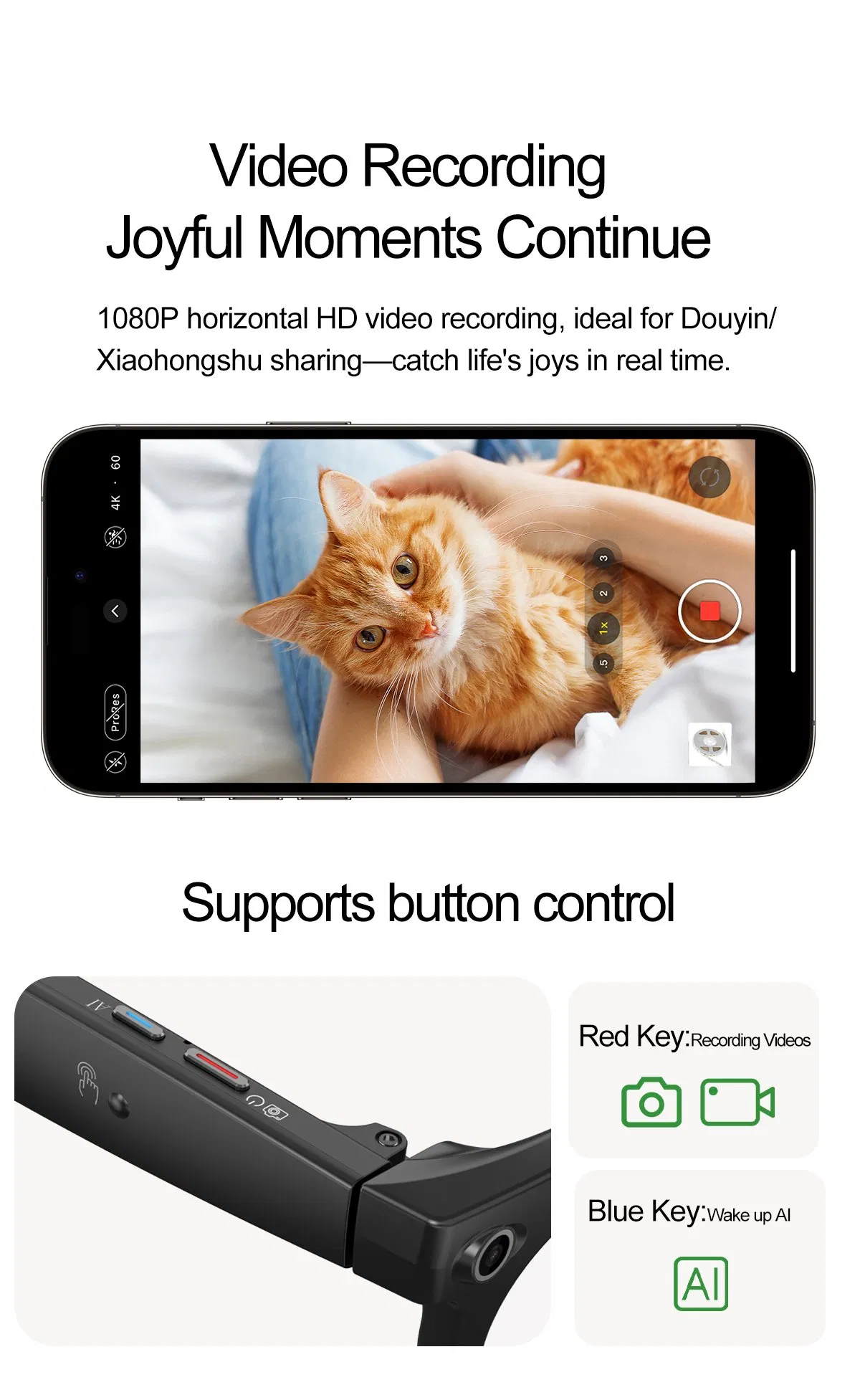 Speak & Translate Instantly—Hassle-Free for Business Talks/Travel, Multi-Language Coverage, Ai Glasses