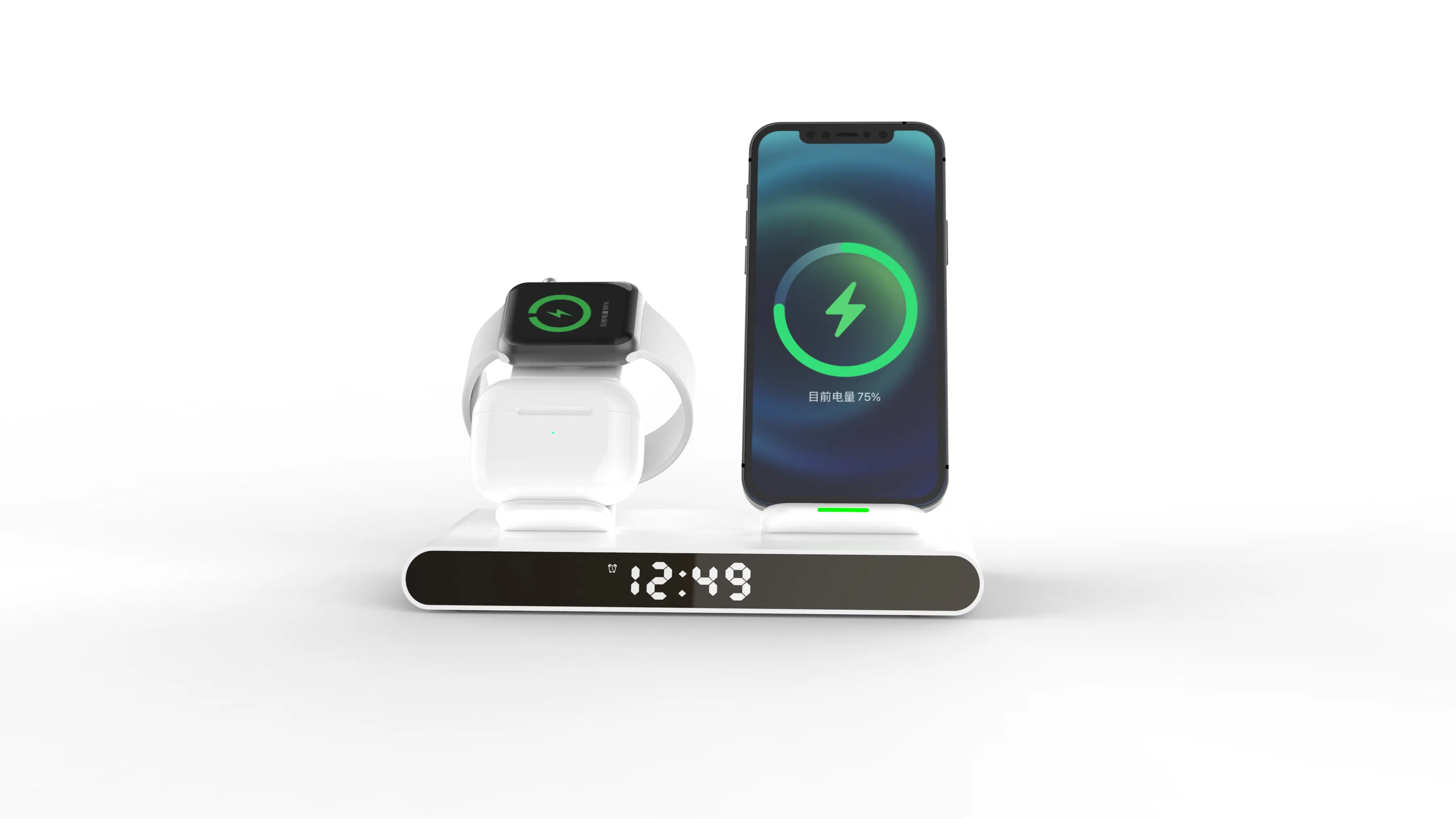 Беспроводная зарядка 3 в 1 для iPhone, Apple Watch и AirPods