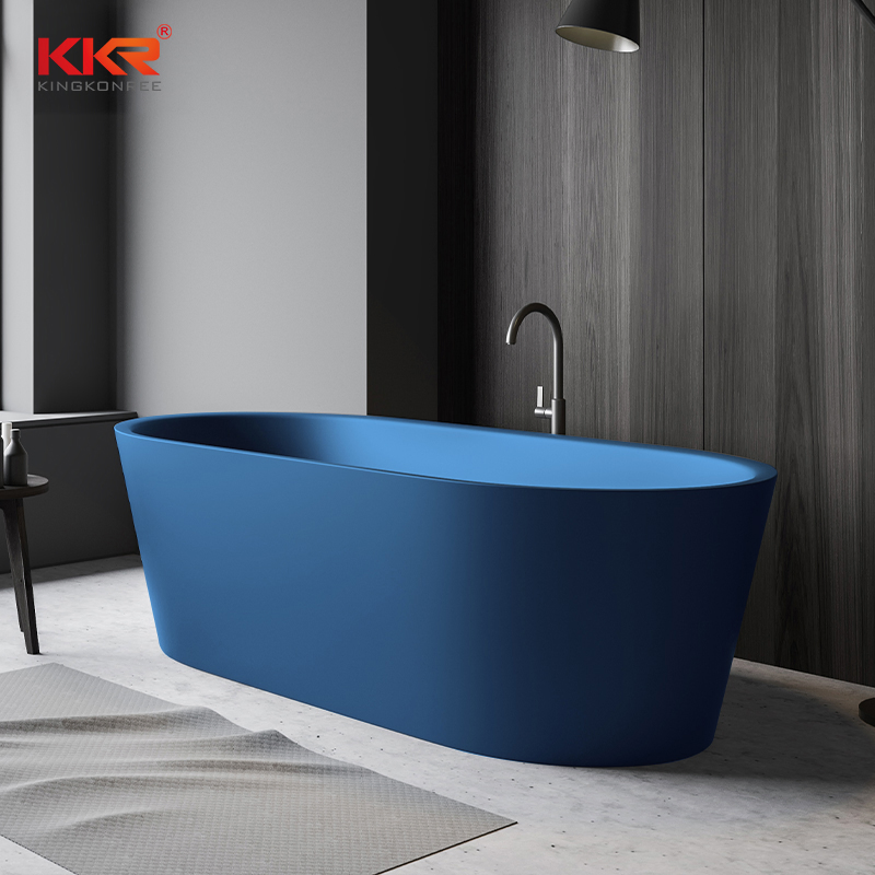 Королевская синяя угловая ванна из искусственного камня