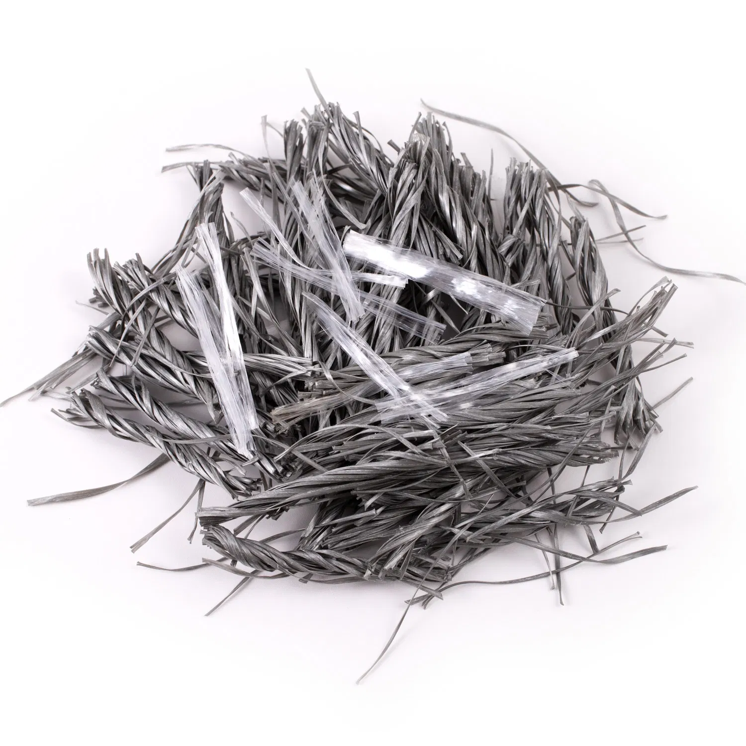 Polypropylene PP Mesh and Bunchy Hybrid Type Fiber for Concrete