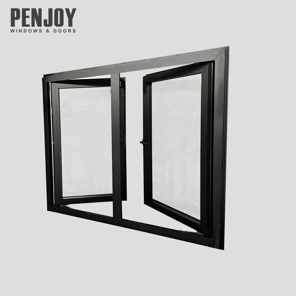 Penjoy Thermo Break Aluminum Triple Glazed Double out-Swing Windows