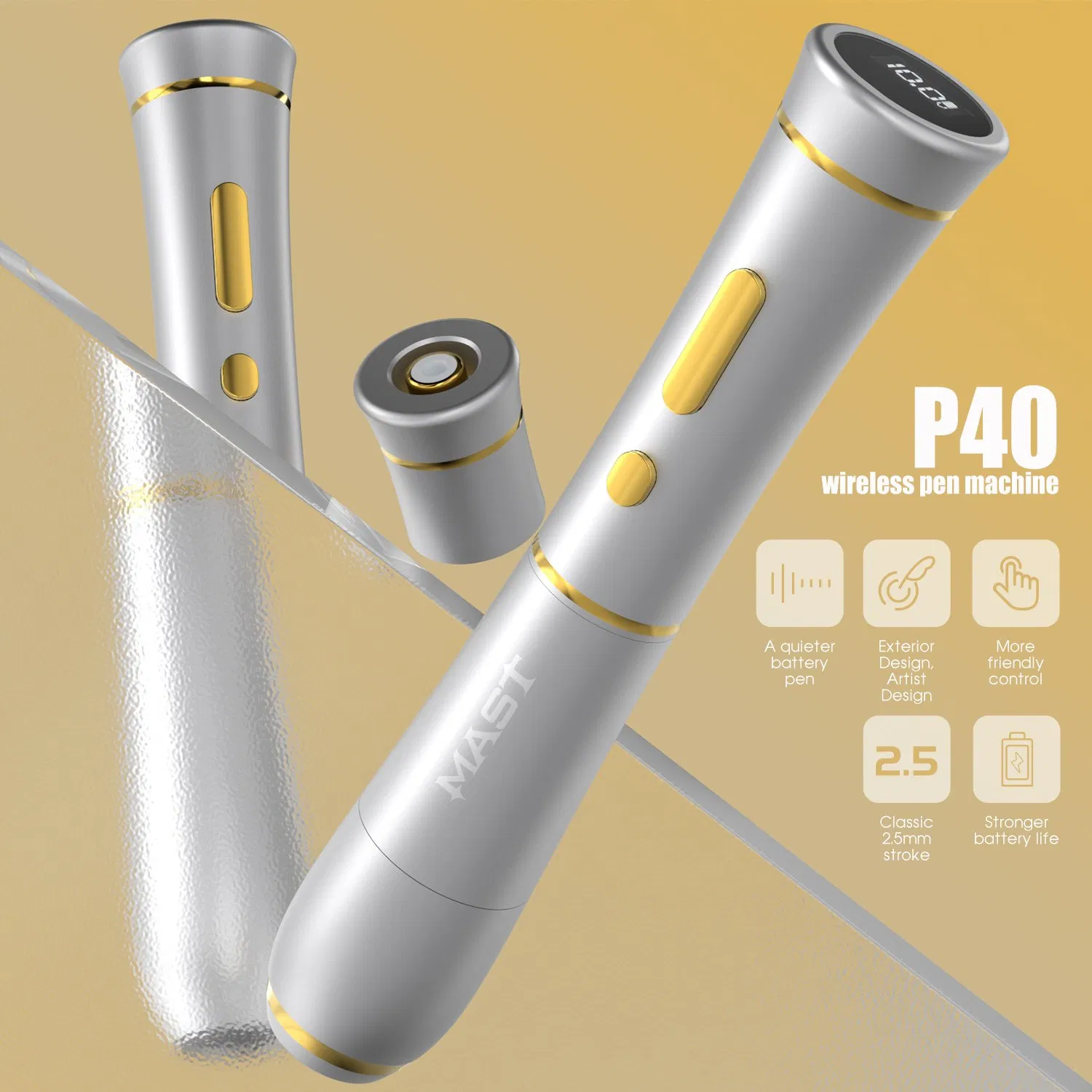 Mast P40 Wireless Battery Power Rotary Tattoo Pen Permanent Makeup Tattoo Machine