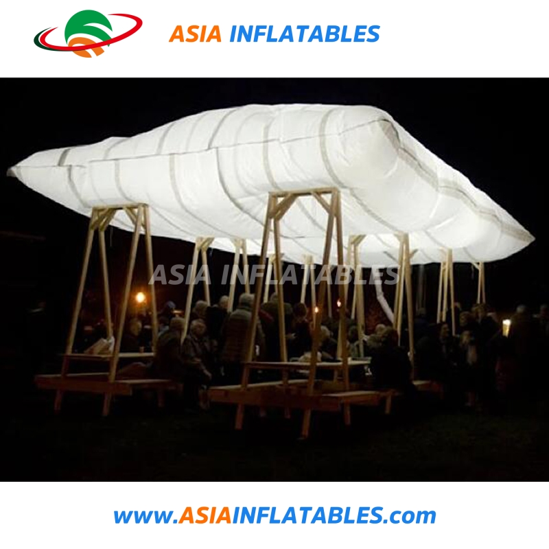Advertising Decoration Inflatable White Cloud Roof with Light