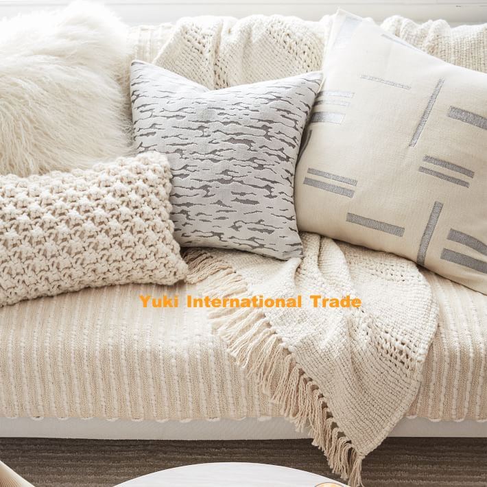 Yuki Macrame Handmade 18*18cm Sofa Cushion Cover Decorative Pillowcases