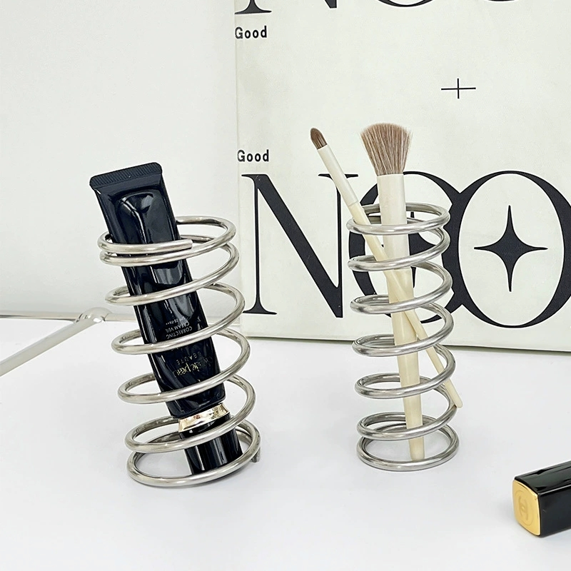 Spiral Pen Pot Metal Pencil Holder Toothbrush Holder Cup Wbb29966