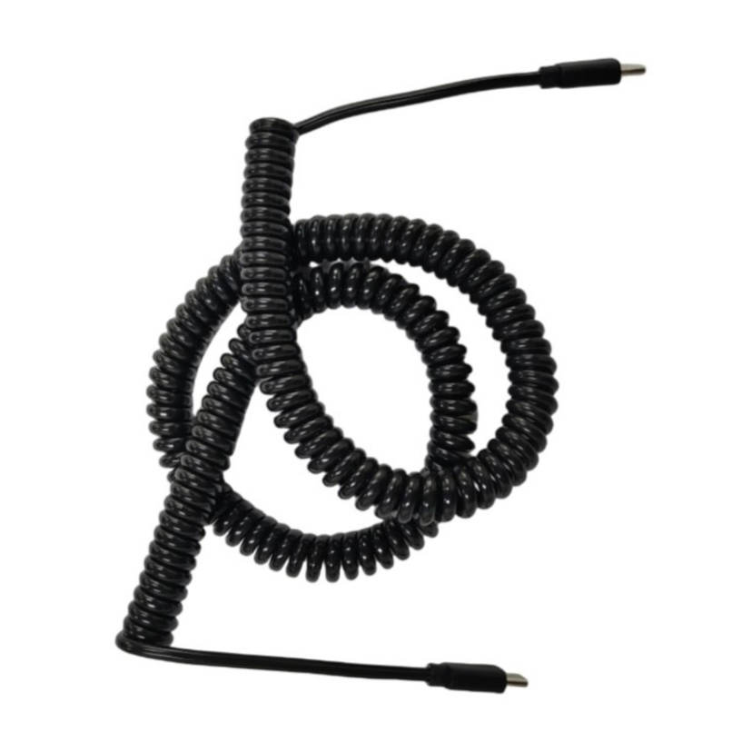 Спиральный кабель USB-C для телефона