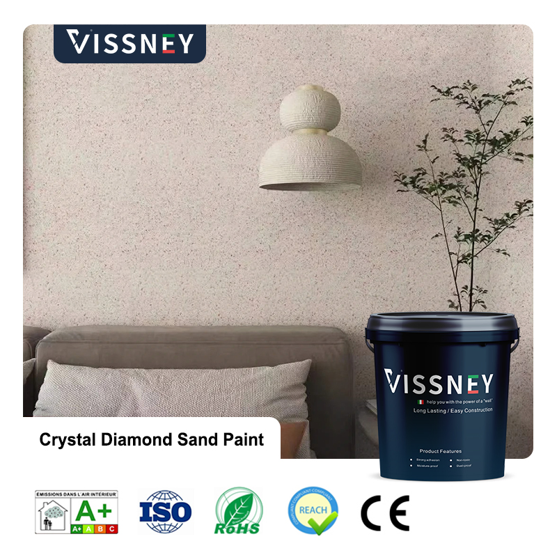 Vissney Crystal Diamond Sand Paint for Elegant Home and Office Walls
