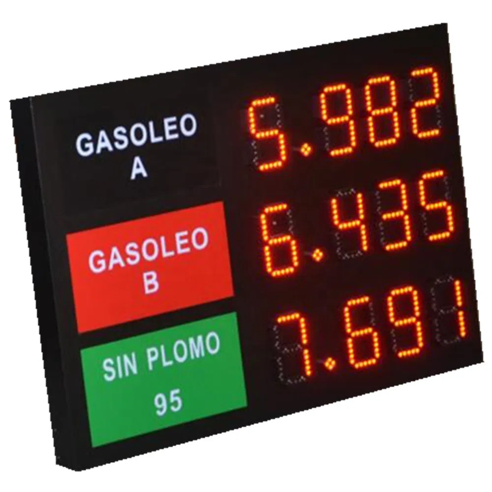 8 Inch 6 Digits White 7 Segment Digital Cock LED Display