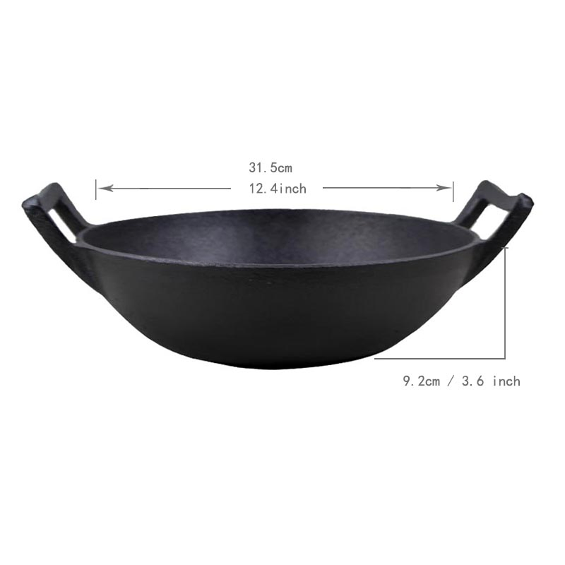 Чугунный вок с эмалью 31 см