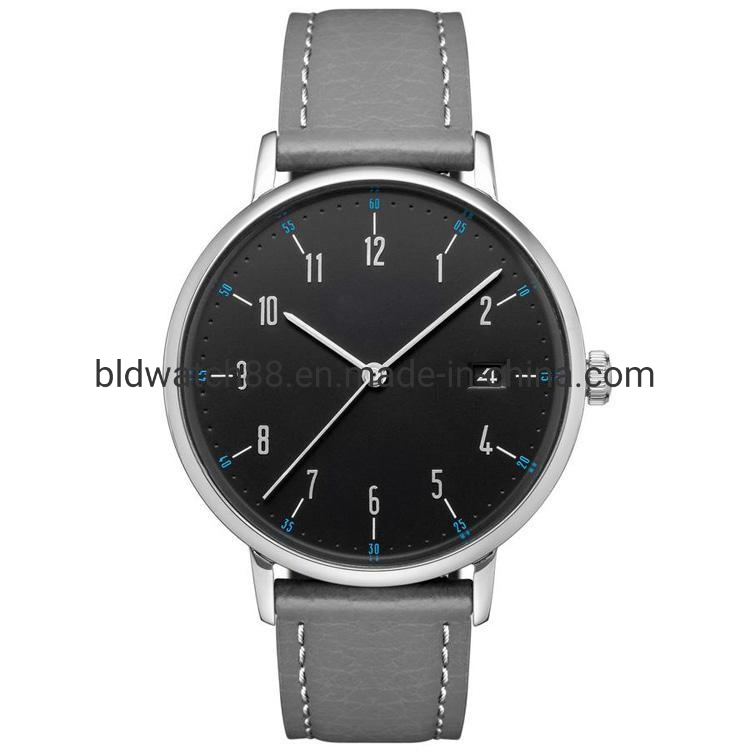 OEM Simple Design Waterproof Watch Silver Round Stainless Steel Watches for Men