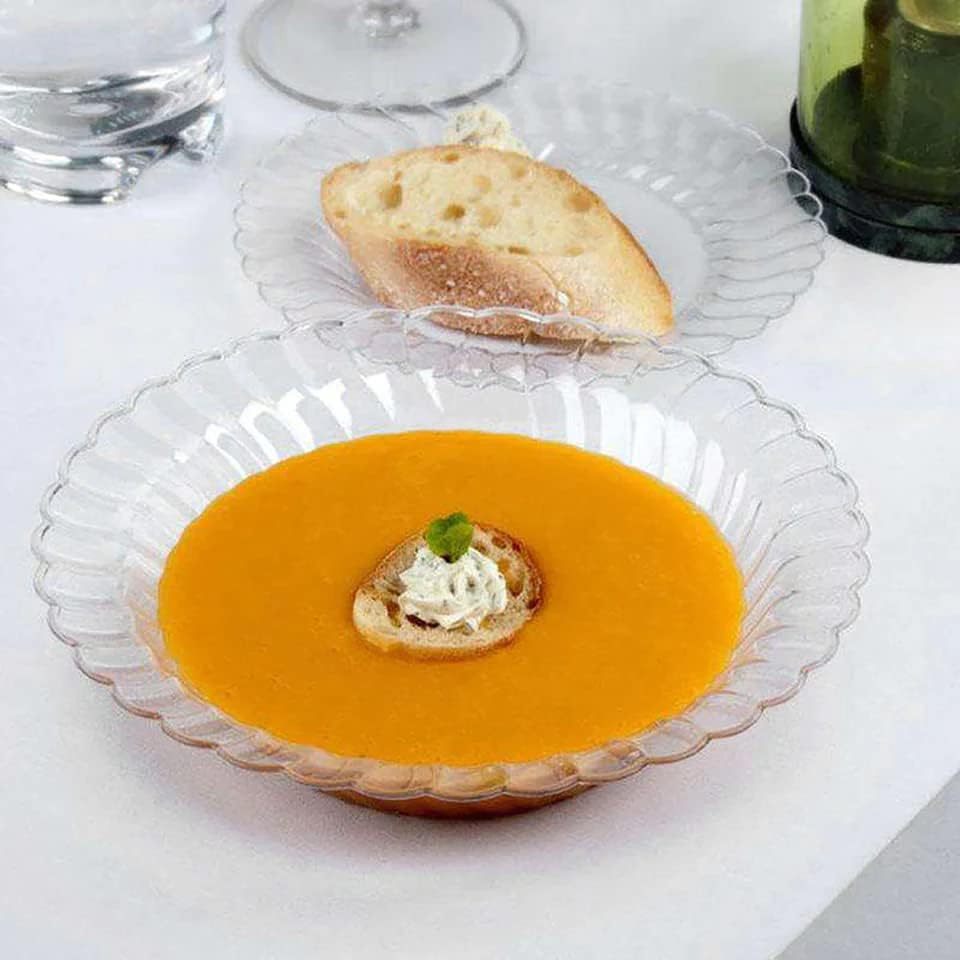Premium Clear Plastic Bowls for Desserts and Soups