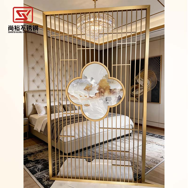 Simple Living Room Shielding Porch Screen Stainless Steel Screen Partition