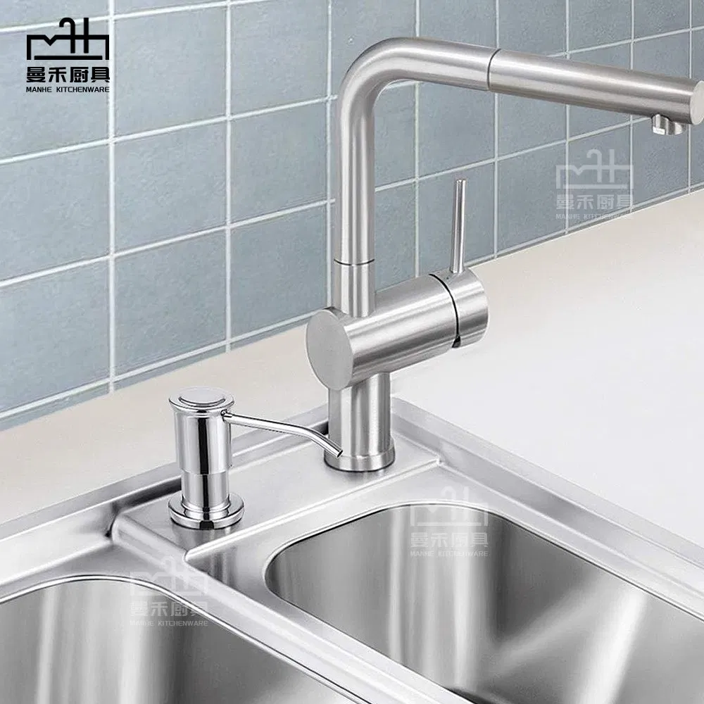 Black Matte Stainless Steel Manual Commercial Soap Hand Dispenser Liquid Pump Kitchen Dispenser for Kitchen Wholesale in China