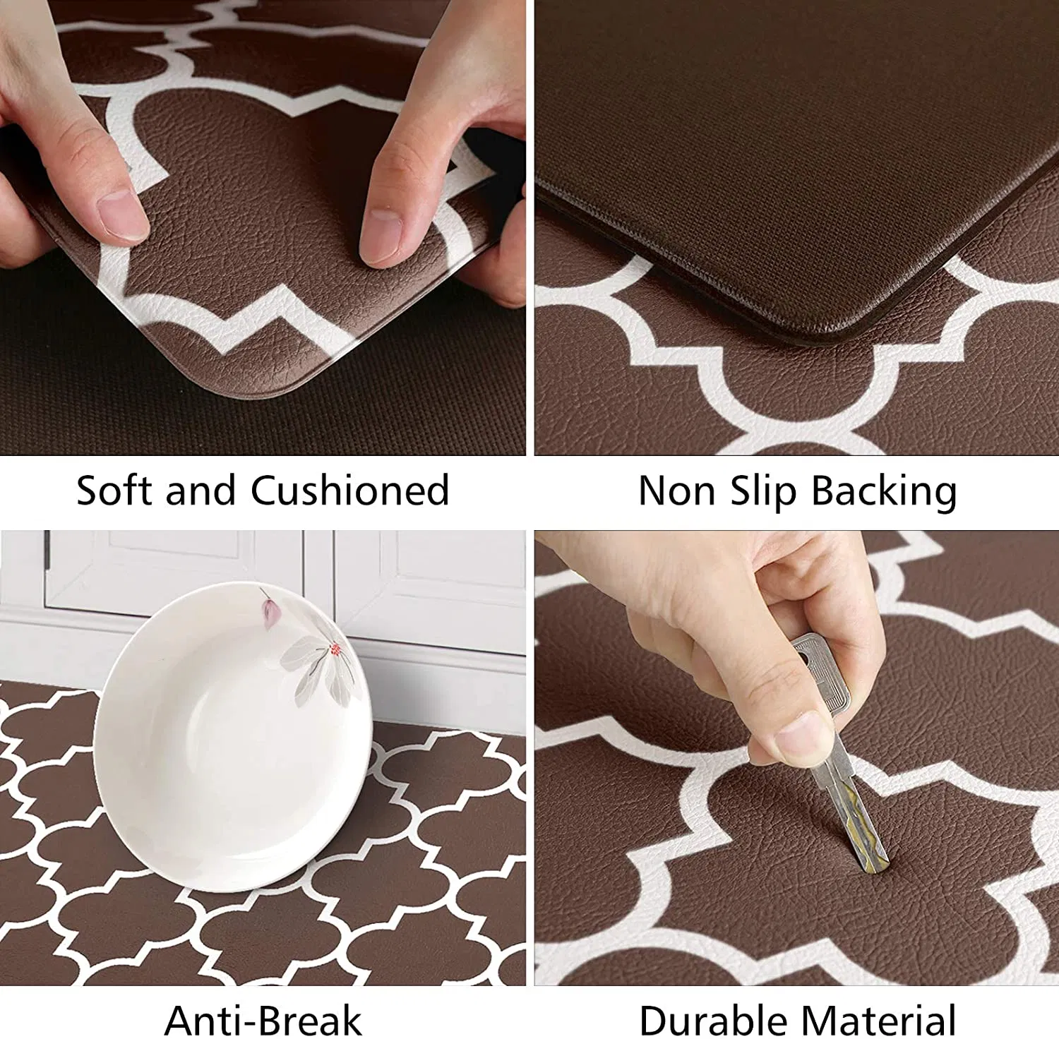 Digital Printed Various Pattern Eco Friendly PVC Custom Design Washable Durable Kitchen Anti Fatigue Floor Mat
