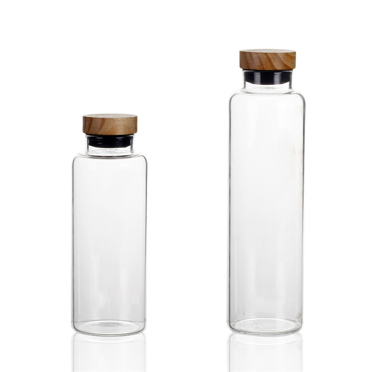 Glass Factory Direct Selling High-Quality Heat-Resistant Borosilicate Glass Bottle with Lid, More Styles 300ml 400ml
