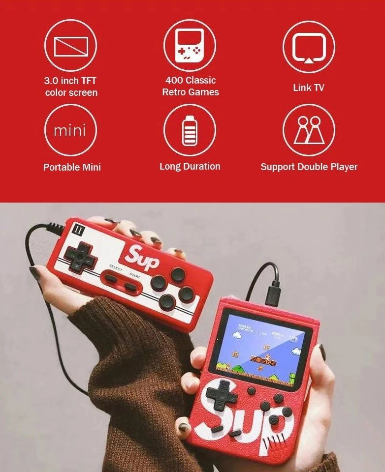 Портативная консоль Sup 400 в 1 с играми