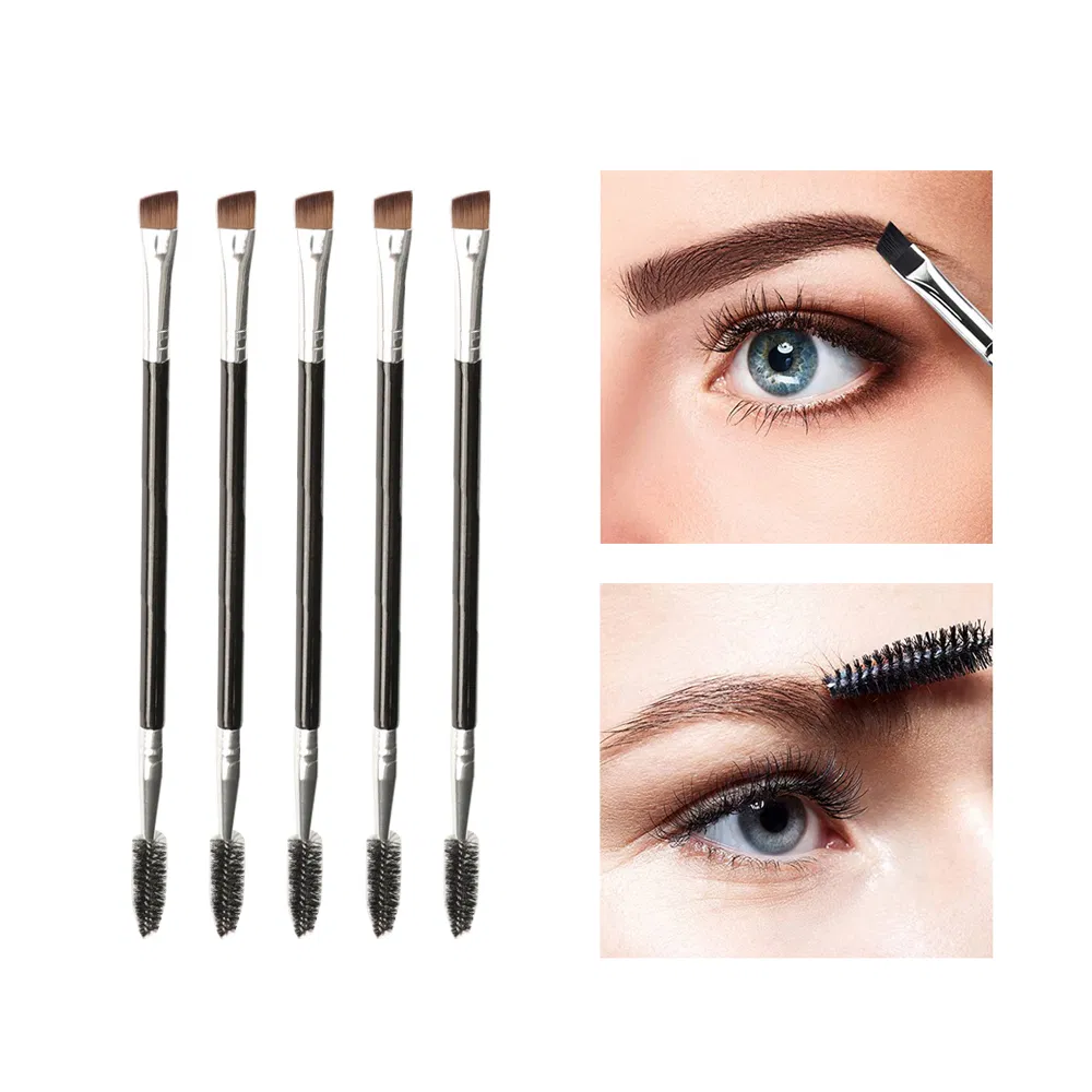 Mascara Eyelash Spoolie Brush Tool Angled Makeup Eyebrow Brushes Double-Headed Eyebrow Brush