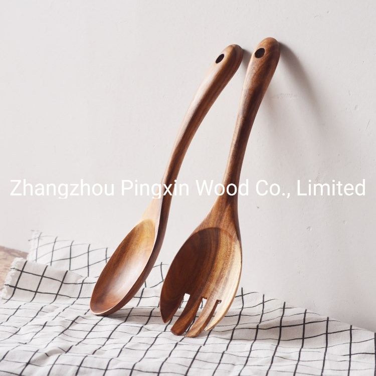 Wholesale Acacia Wooden Kitchen & Rice Salad Spoon and Fork Set