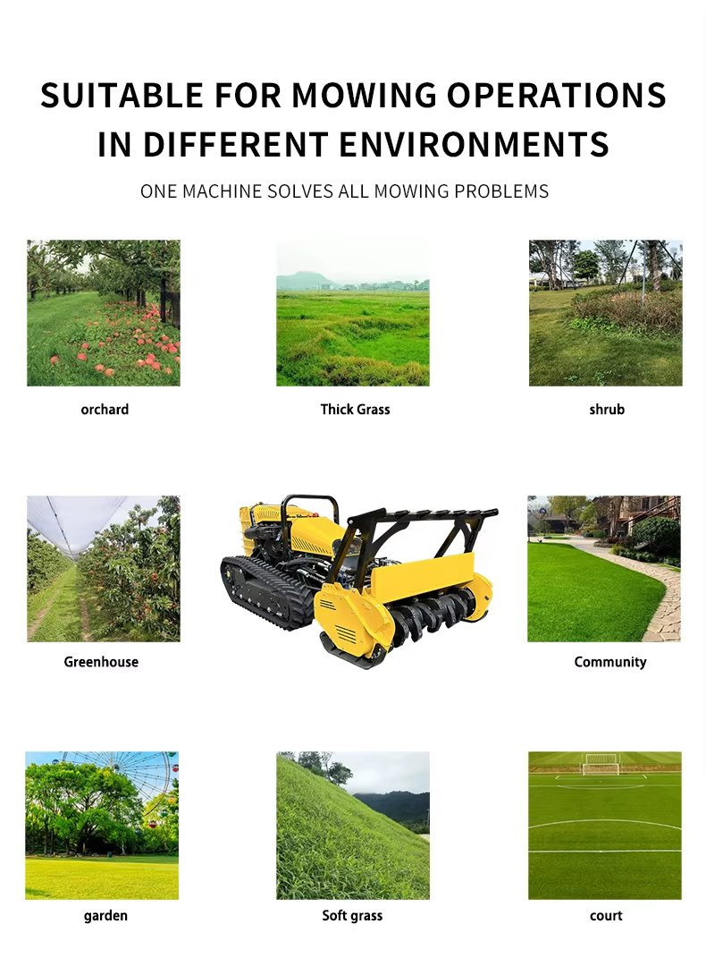 Робот-газонокосилка VOLNOS с дистанционным управлением