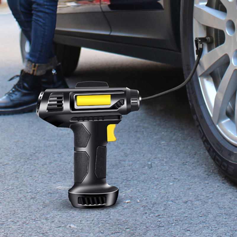 High-Power Portable Tire Inflator with 12V Input for Cars, Bikes, and Sports Balls