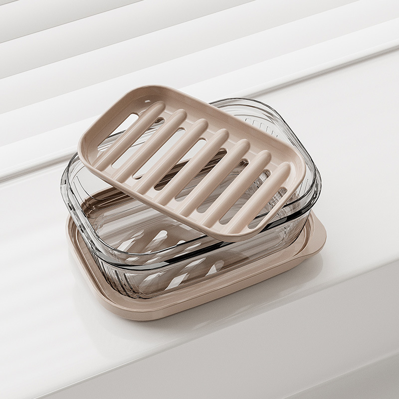 Portable Travel Soap Dish with Drain Rack, Sealed Soap Saver Tray Wyz27204