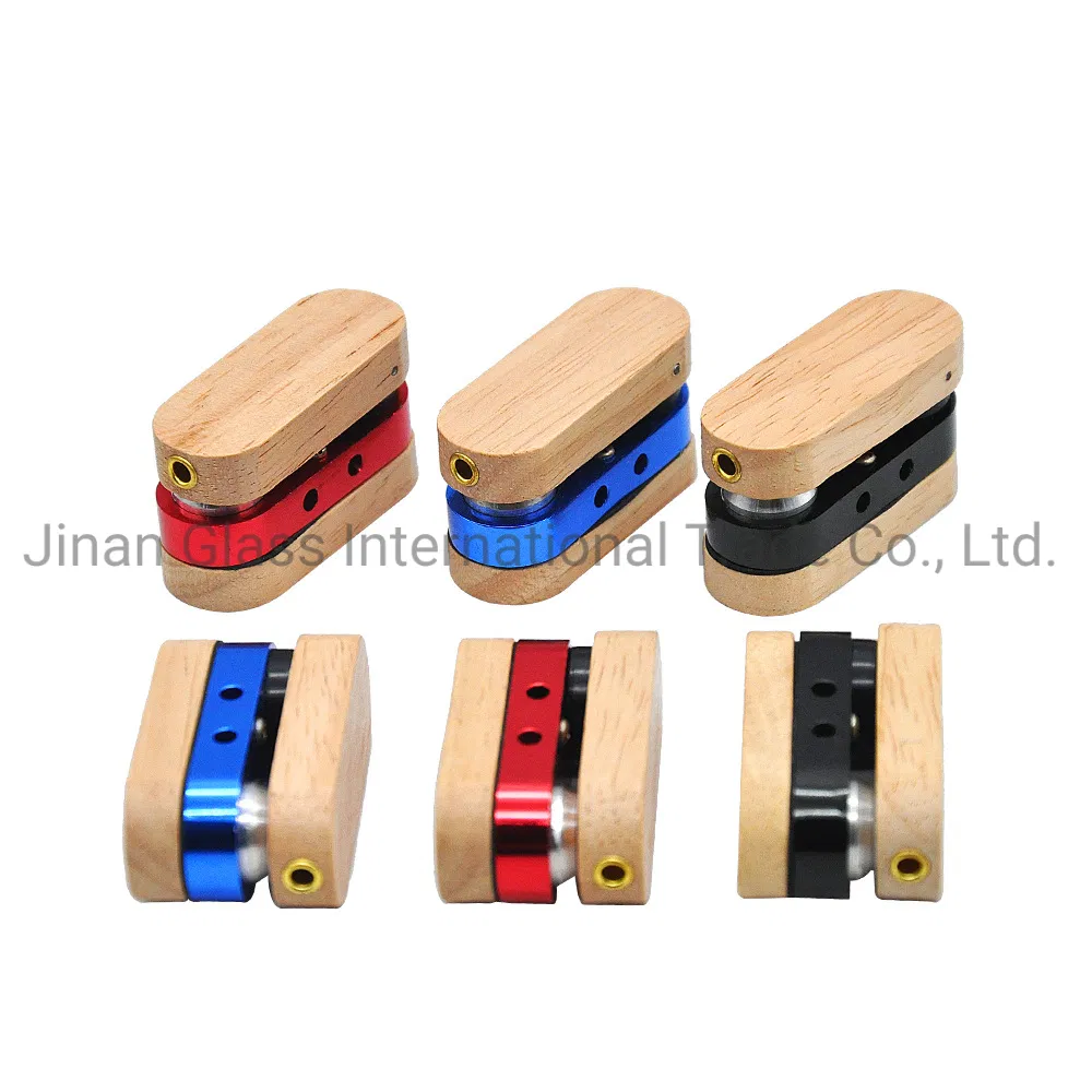 Folding Rotating Smoke Fashion Pipe Mini Wood Detachable Aluminum Alloy Handheld Smoking Pipes Polychromatic Smoking Accessories