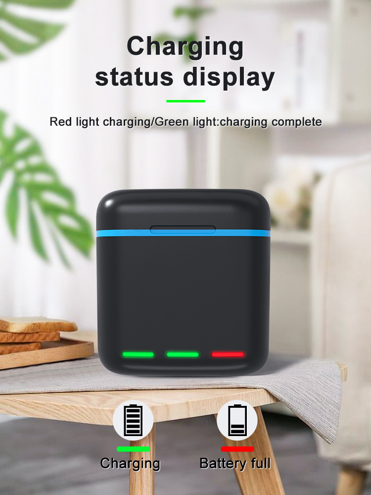 Battery Storage Charger for Gopro 12 Battery Charger Portable Power Bank