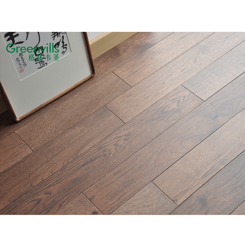 Strong Density Solid Hickory Flooring Hardwood 18mm Thick