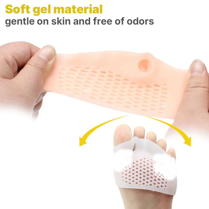 Soft Foot Cushions for Fasciitis and Toe Alignment Gel Metatarsal Pads
