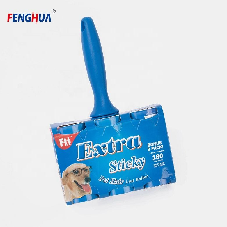 Custom Adhesive 4 Inches 30 60 100 105 Sheets Tear Paper Cleaner Extra Sticky Dust Lint Rollers for Pet Hair Clothes