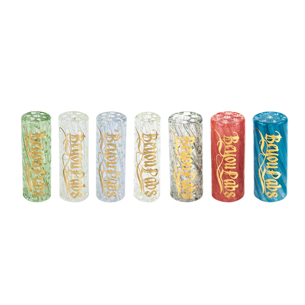 6/8/10/12mm 7/9 Holes Customzied Logo Glow in The Dark Glass Filter Tips