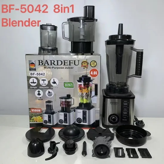 Multifunction 8 in 1 Meat Grinder Ice Crush Smoothie Maker High Speed Electric Mixer Commercial Blender
