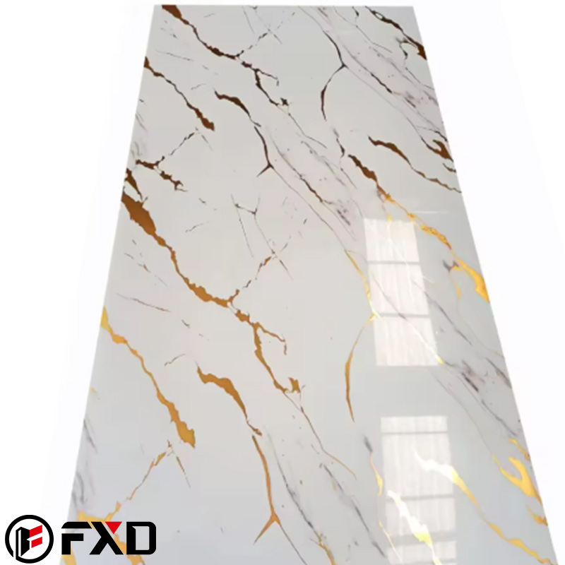 Large-Sized Interior Door Decoration Impact-Resistant UV Board Artificial Marble Sheet