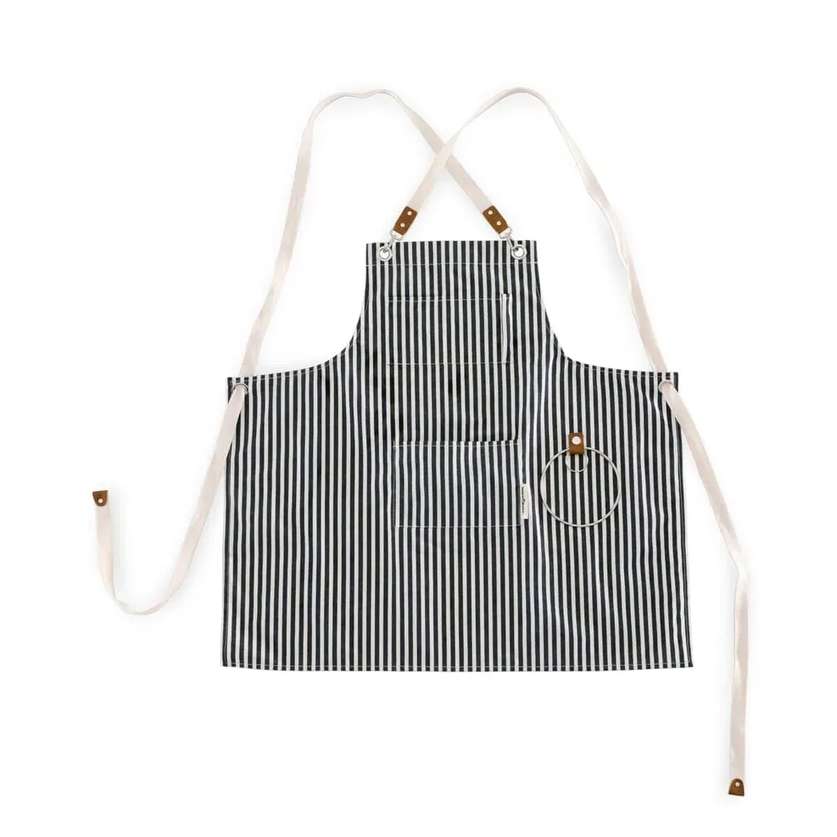 Wholesale Chef Adjustable Shoulder Strap Canvas Striped Apron for Camping