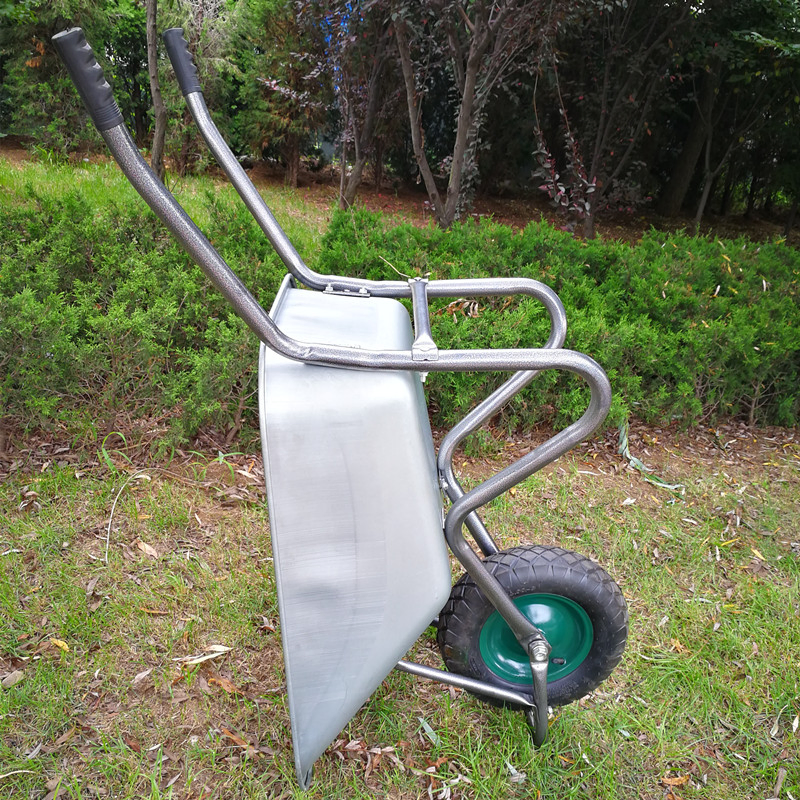 Chinese Hot Selling Painted Metal Tray Industrial Wheel Barrow