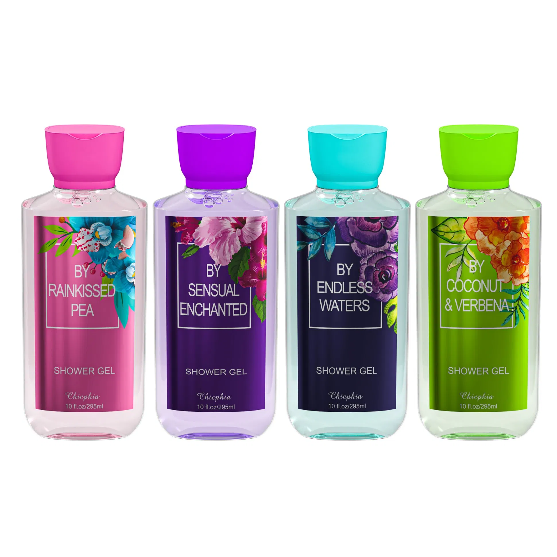 295ml Chicphia Brand Coconut Verbena Shower Gel