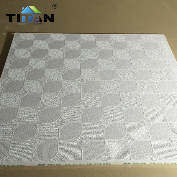 600mm PVC Ceiling Panel Gypsum Tiles Ceiling Faux Plafond 60× 60