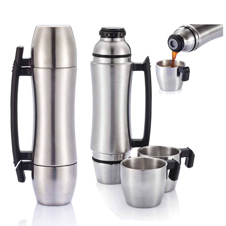 Customization Hot Stainless Steel Flask Double Wall Vacuum Insulated Cup Thermal with 2 Lids