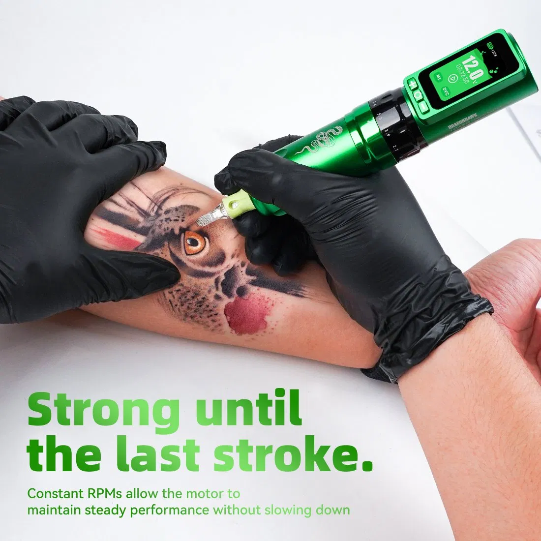 Dragonhawk Fold PRO Tattoo Machine Pen wireless Battery Power Snake Year