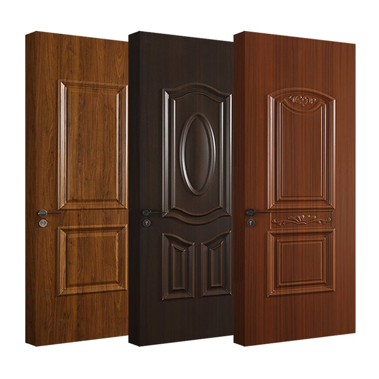 Solid Core Flush Simple Design Wood PVC Main Interior Door