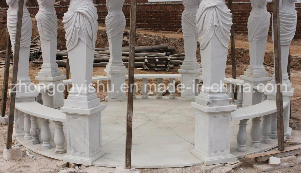 Natural White Marble Garden Gazebo for Decoration