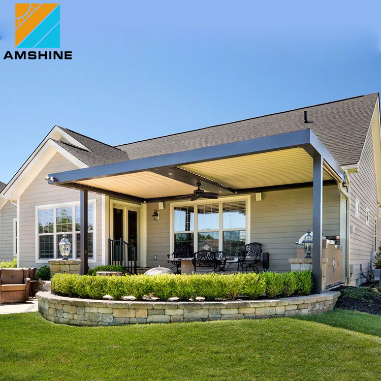 Беседка садовая закрытая с раздвижной крышей